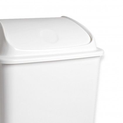 Balde Lixo com Tampa Basculante Branco 26l 36X30X51cm