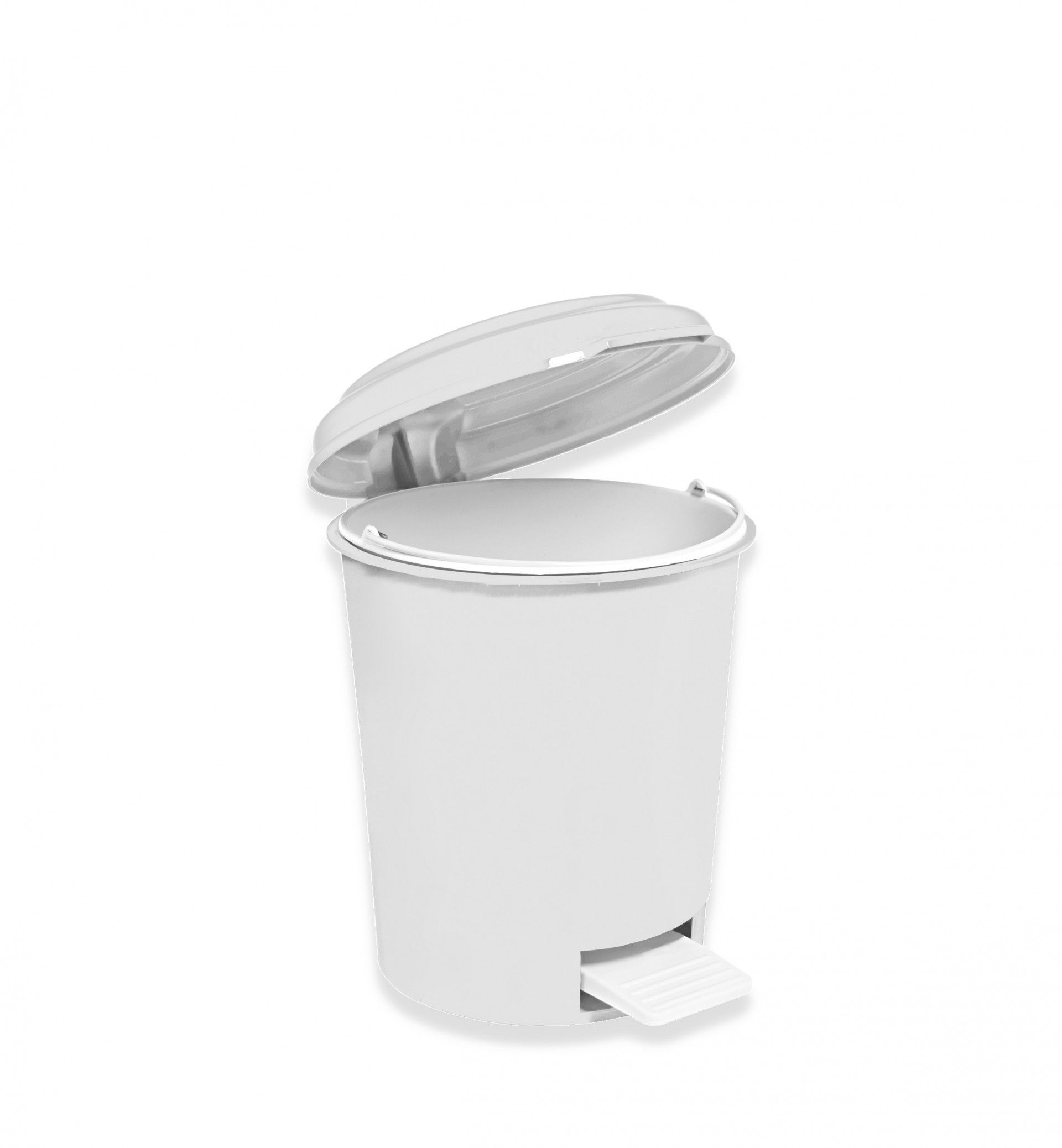 Balde com Pedal e Interior Branco 17.5l 36X32.5X40cm