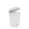 Balde com Pedal e Interior Branco 17.5l 36X32.5X40cm