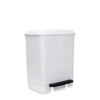 Balde Lixo com Pedal com Aro Fixao Branco 26l 37.5X30X45cm