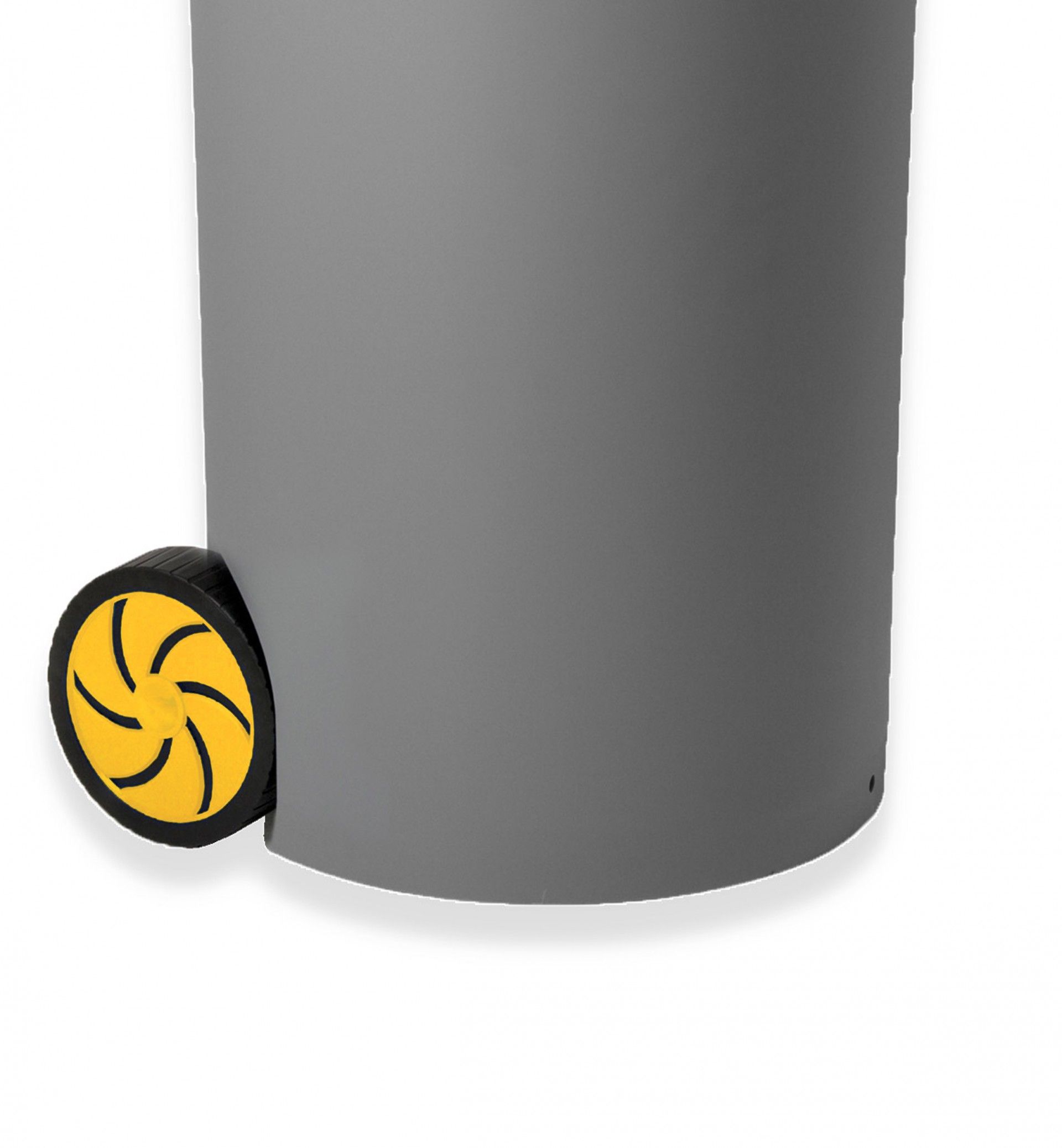 Contentor Eco Cinzento com Rodas e Tampa Basculante Amarelo 80l 48X50X99cm