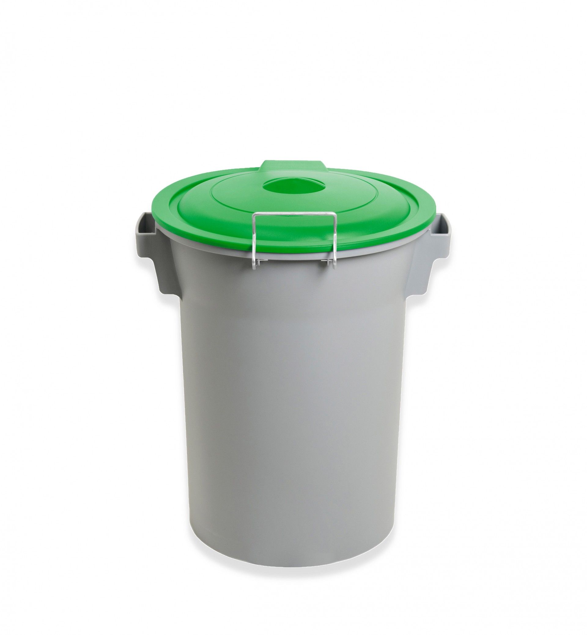 Contentor Eco Cinzento com Tampa Verde 52l 48X50X56cm