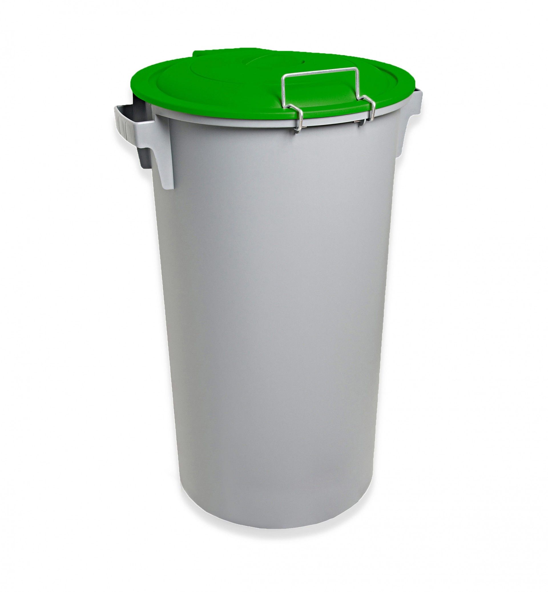 Contentor Eco Cinzento com Tampa Verde 80l 48X50X80cm