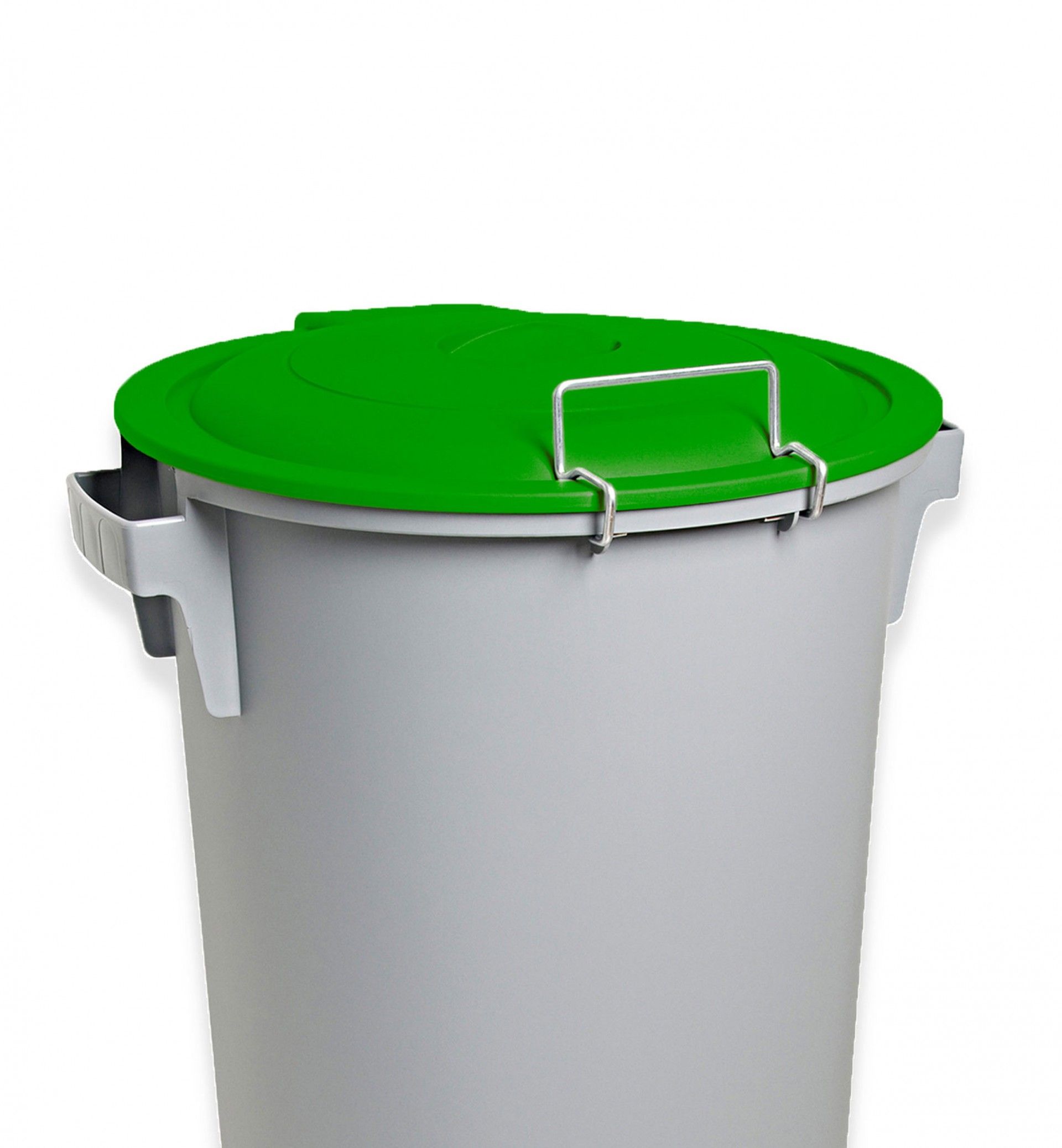 Contentor Eco Cinzento com Tampa Verde 80l 48X50X80cm