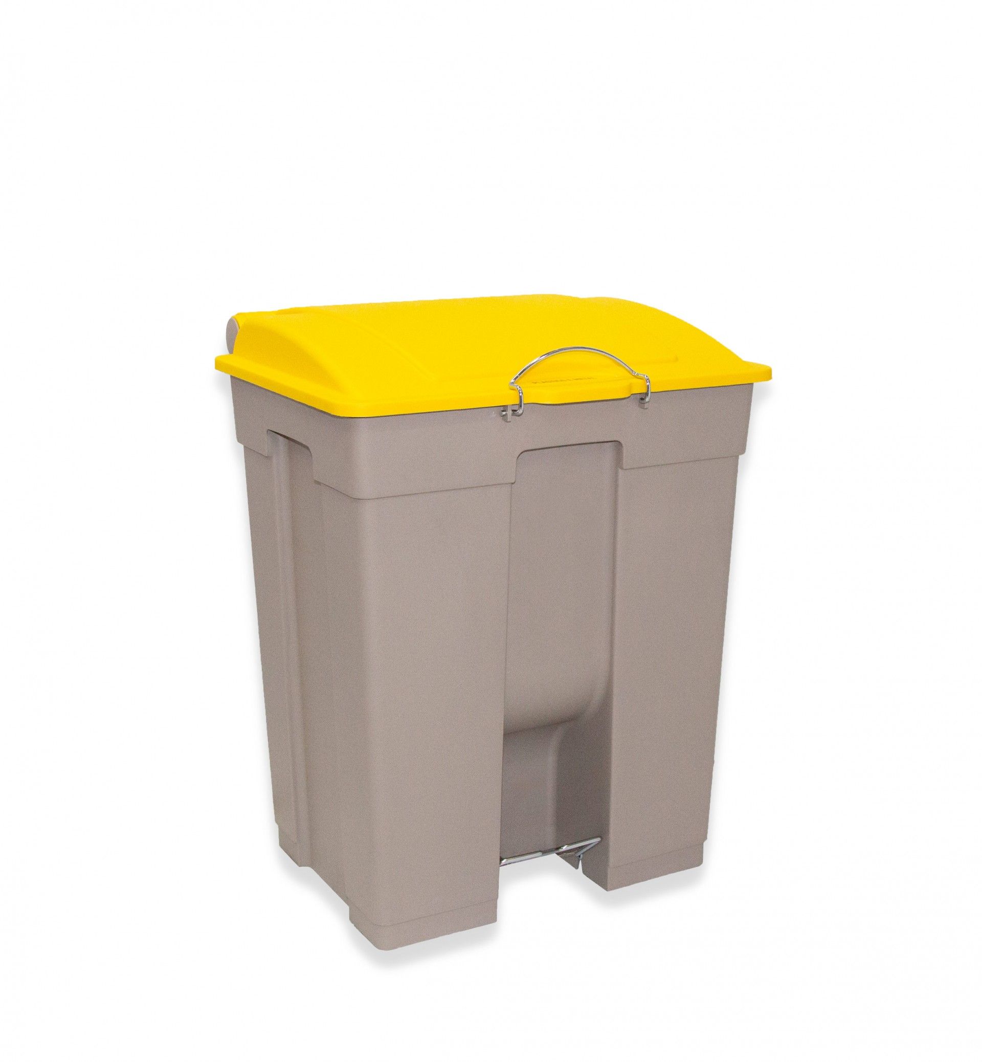 Contentor Eco Latte com Pedal e Tampa Amarelo 60l 49X45X60cm