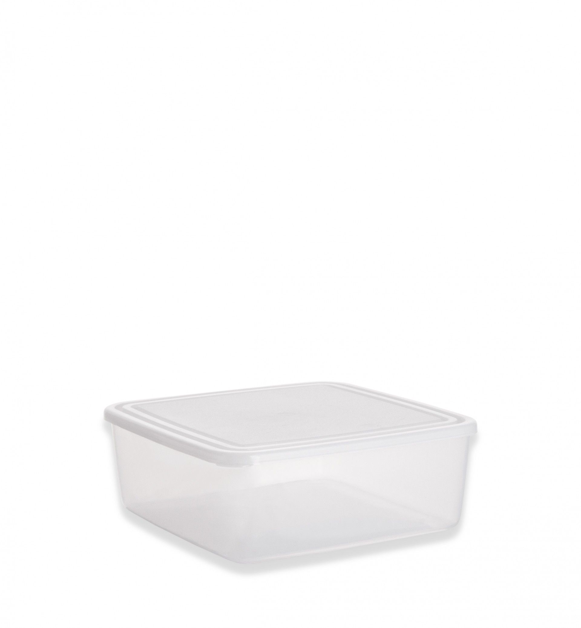 Caixa Hermética Ding Quadrada Tampa Branco 1100ml 16.5X16.5X6cm