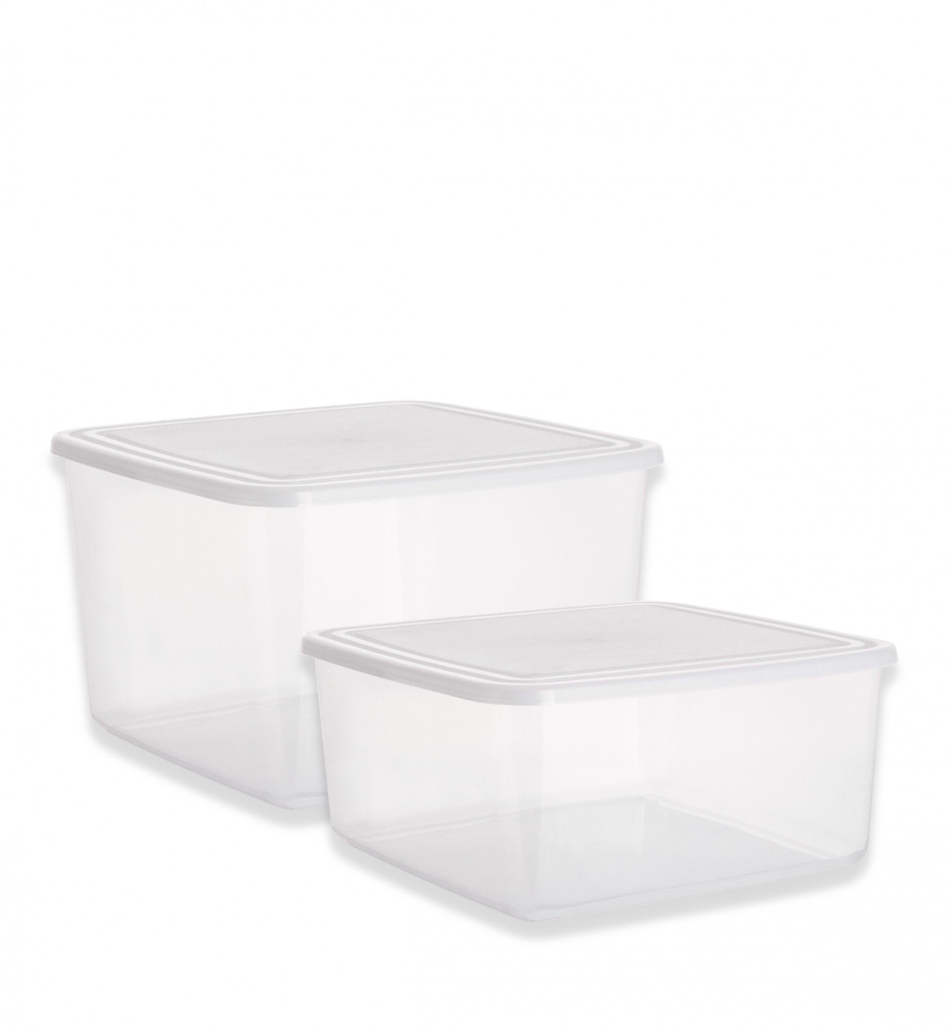 Caixa Hermética Ding Quadrada Tampa Branco 1100ml 16.5X16.5X6cm