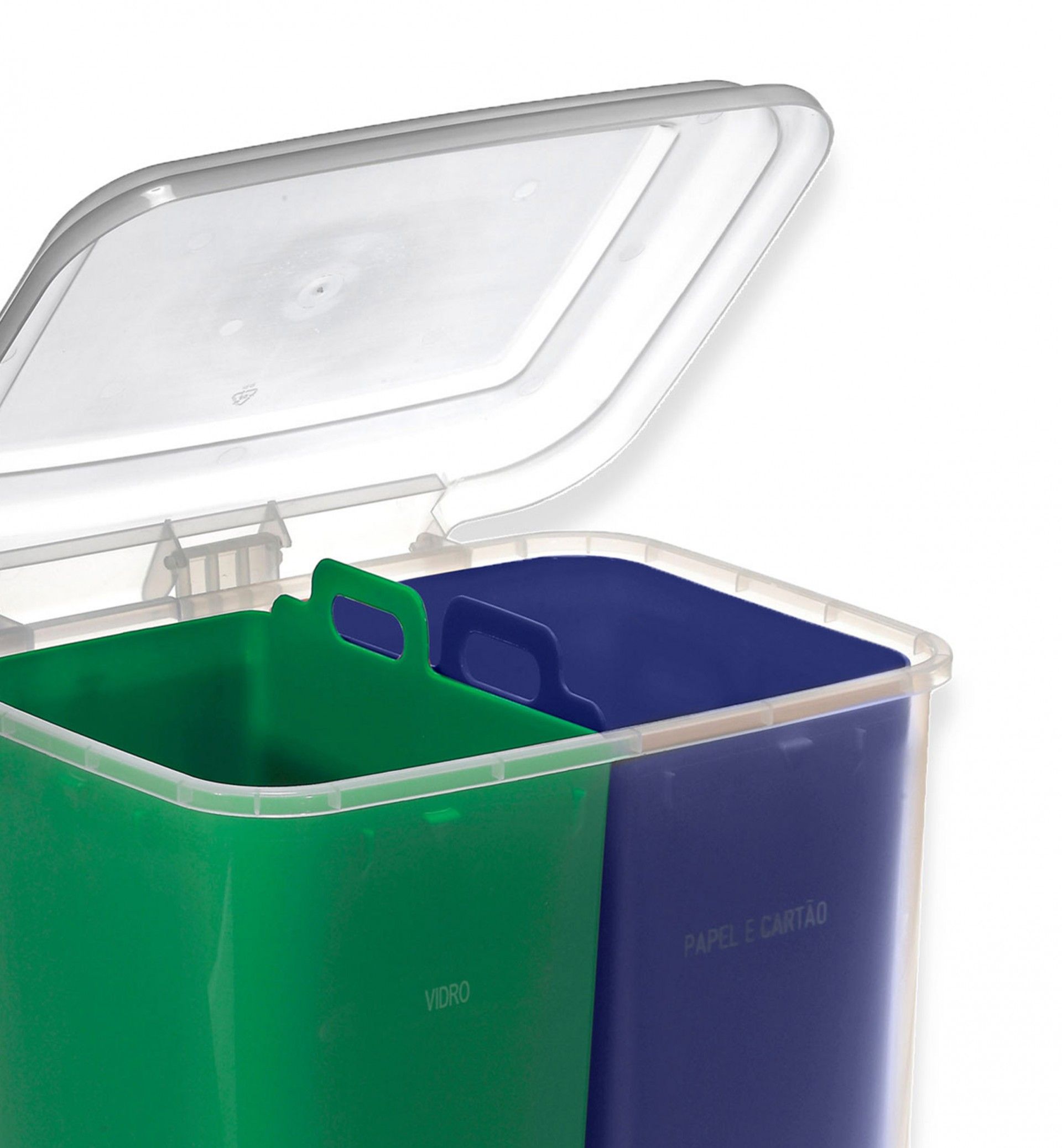 Balde Eco Duplo com Pedal Verde / Azul 26l (2X13l) 30X35.7X45cm