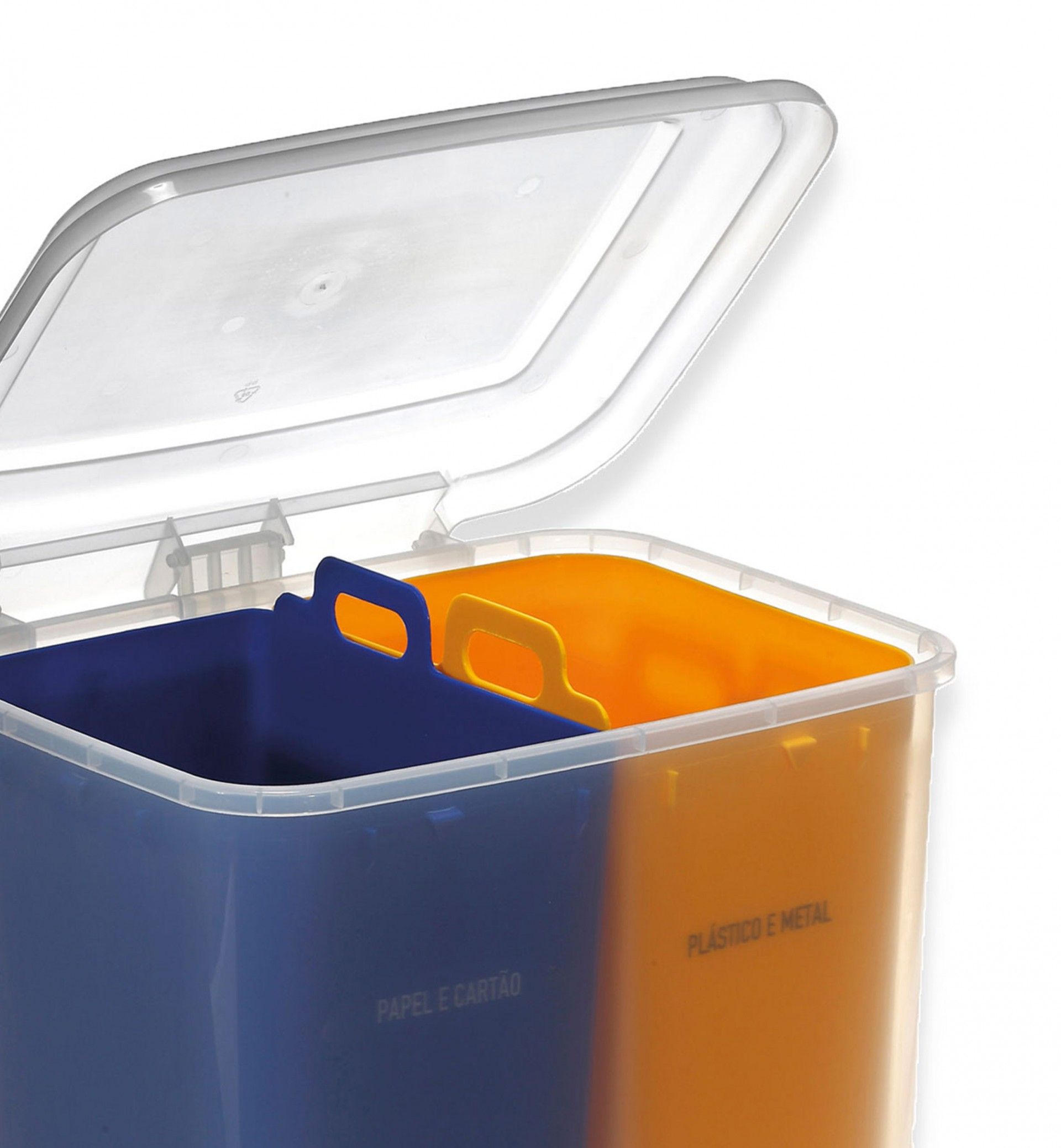 Balde Eco Duplo com Pedal Amarelo / Azul 26l (2X13l) 30X35.7X45cm