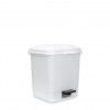 Balde com Pedal e Interior Branco 15l 34X32.5X36.5cm