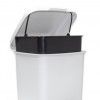 Balde com Pedal e Interior Branco 15l 34X32.5X36.5cm