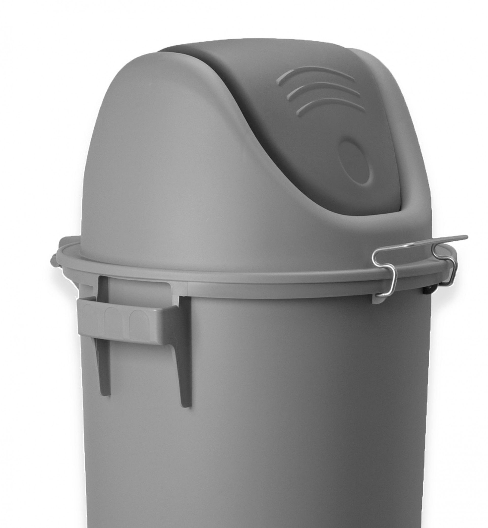 Conntentor Lixo com Tampa Basculante Cinzento 52l 48X50X76cm