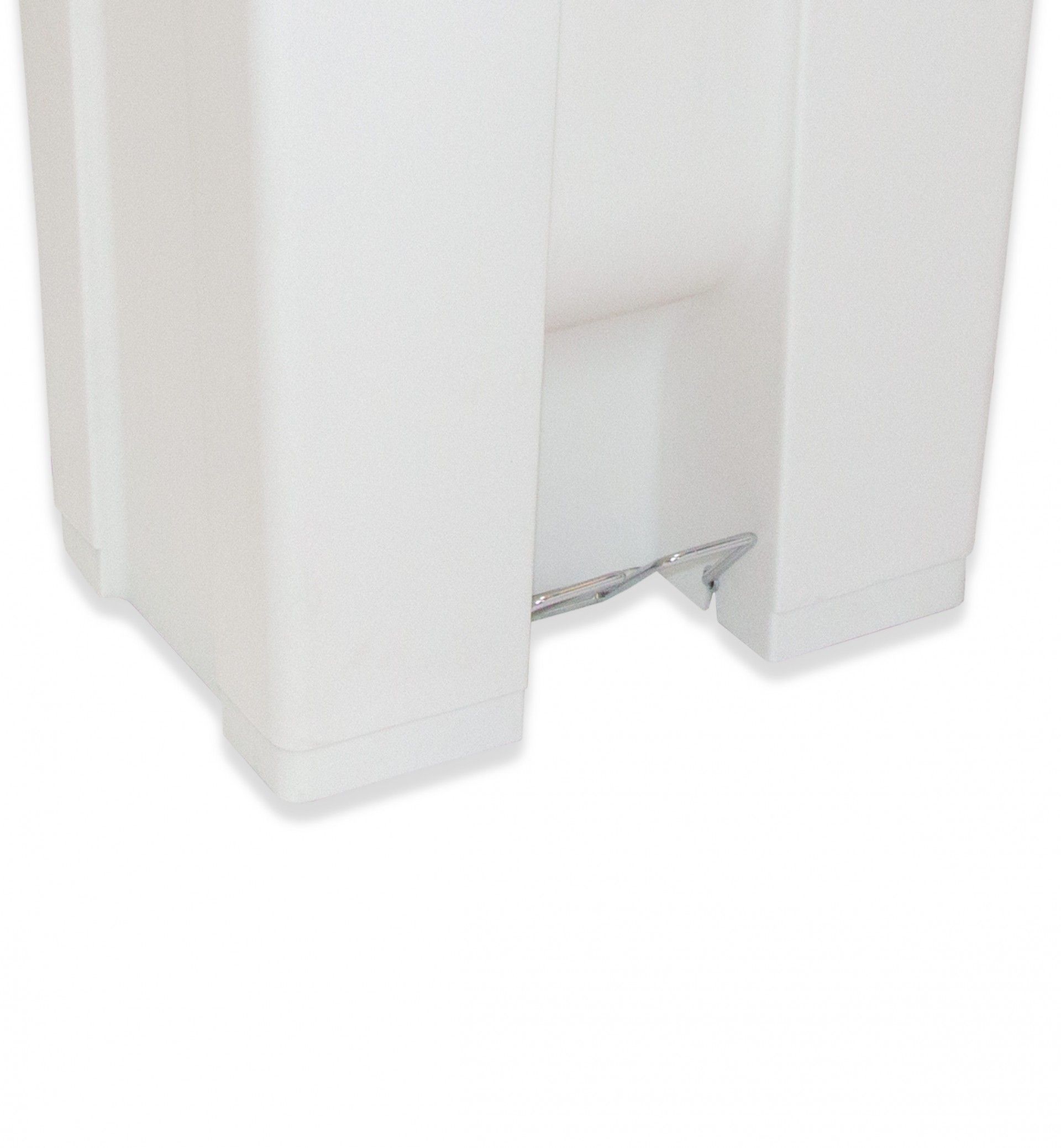 Contentor Eco com Pedal e Rodas Branco e Tampa Verde 85l 49X48X82cm