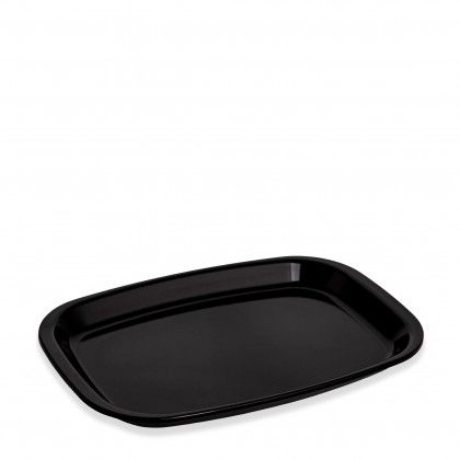 Travessa Melamina Snack Preto 29.8X19.9X2.7cm