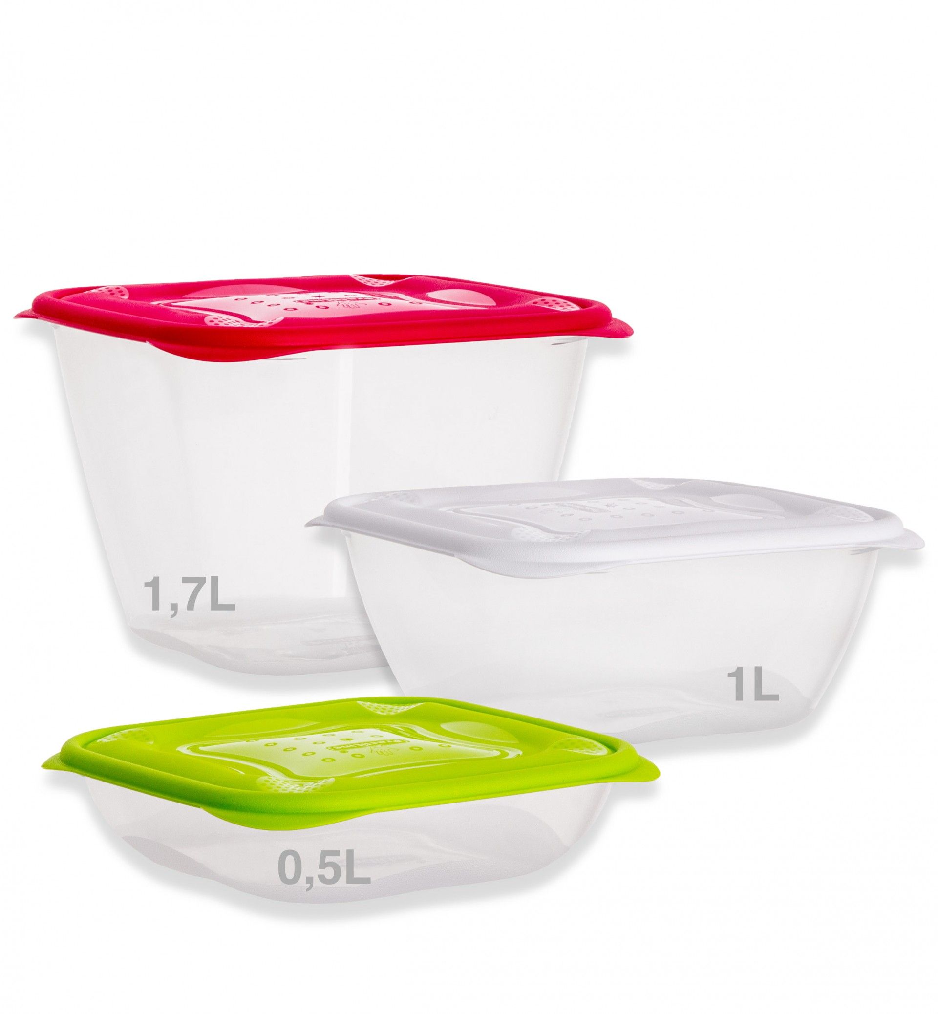 Caixa Hermética Ding Colour Quadrada 500ml 16X16X4.5cm