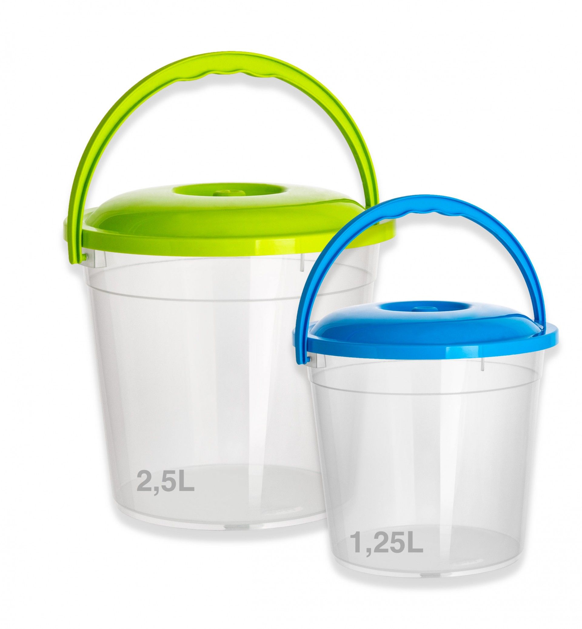 Balde Plástico Codil Popcorn com Tampa e Asa Redondo 2500ml 18.4X17.5cm