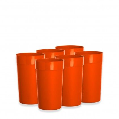 Copo Plstico Redondo 280ml 7.5X8.2cm Pack 6