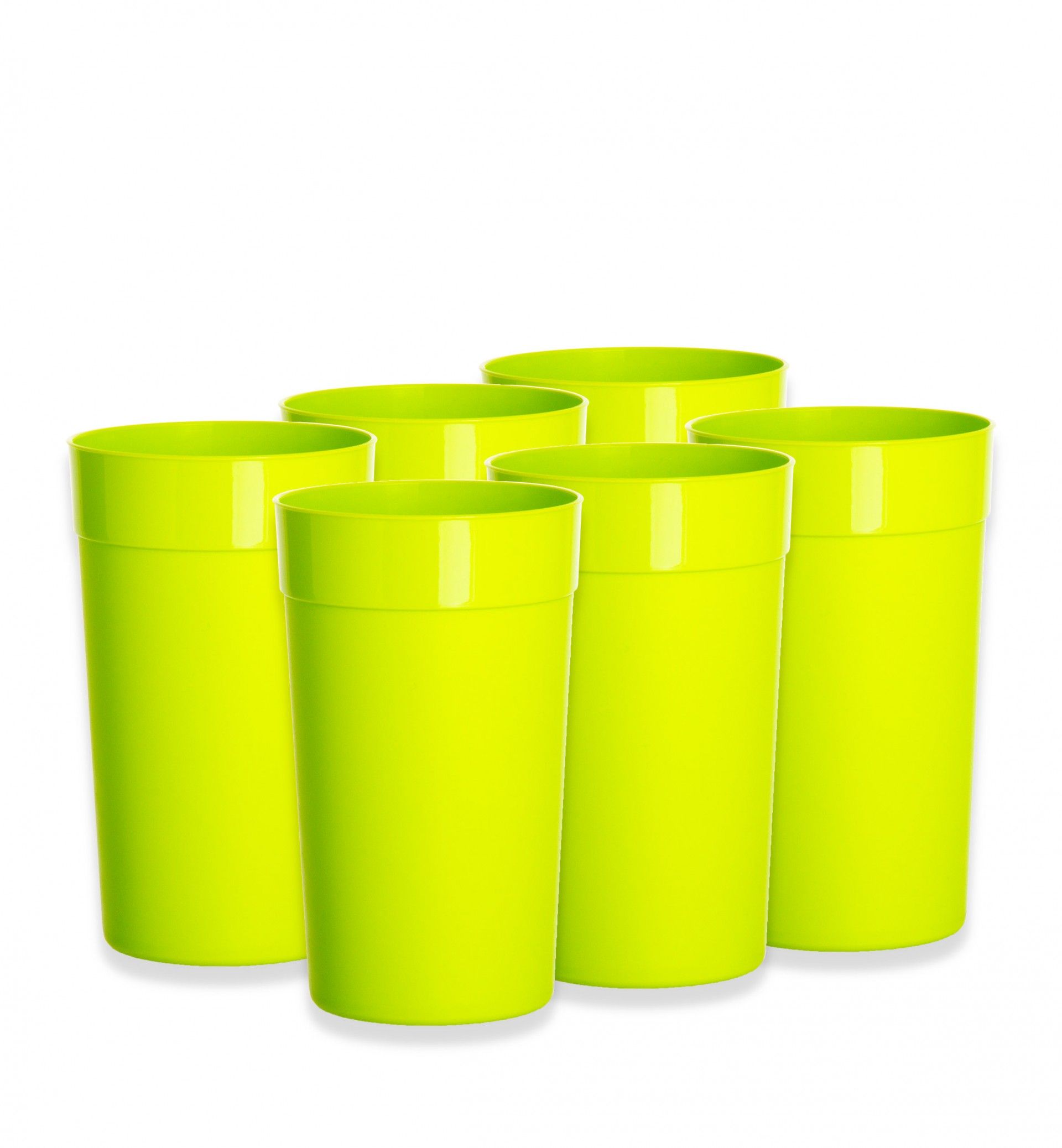 Copo Plástico Redondo 350ml 7.4X12.4cm Pack 6