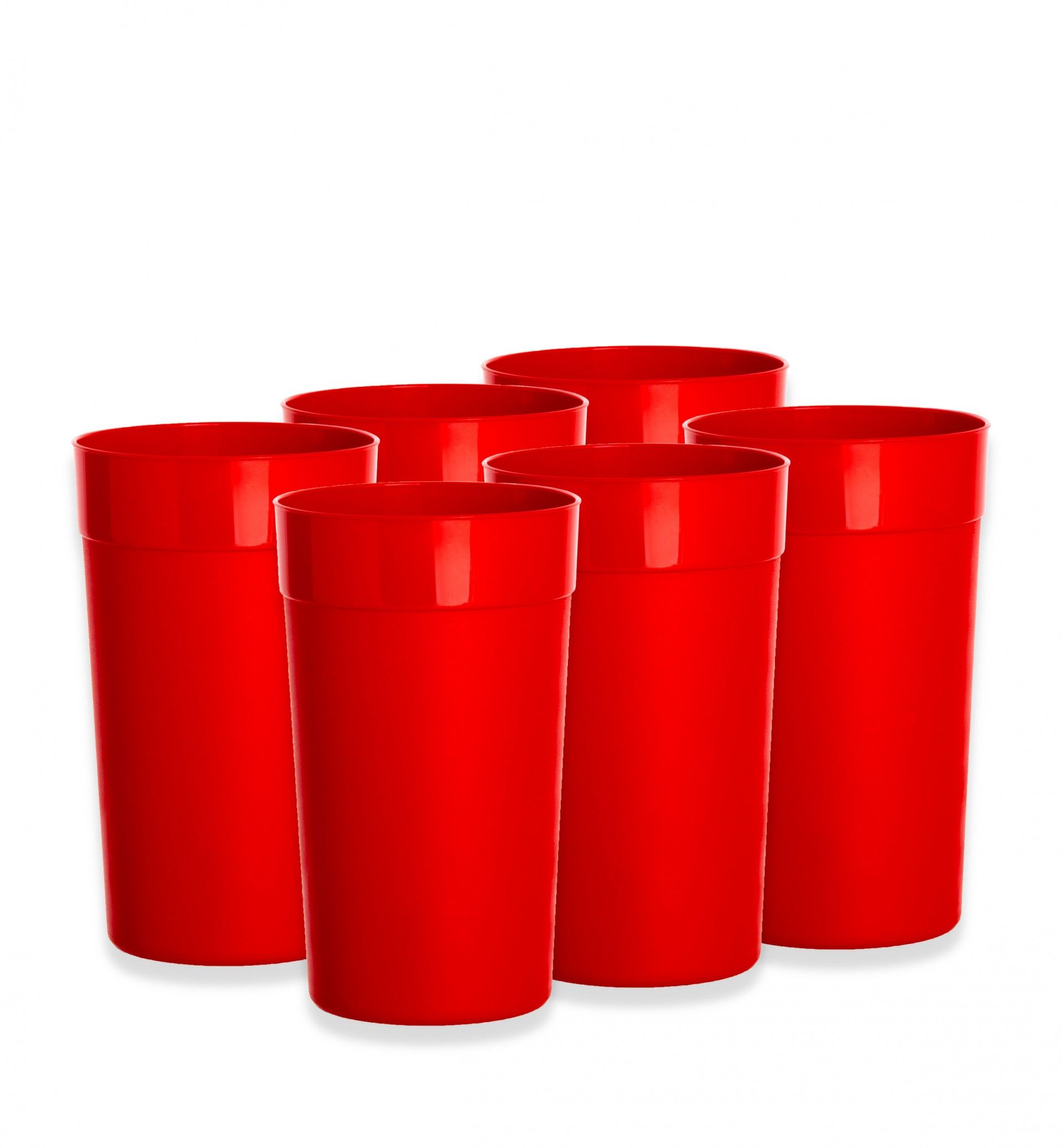 Copo Plástico Redondo 350ml 7.4X12.4cm Pack 6