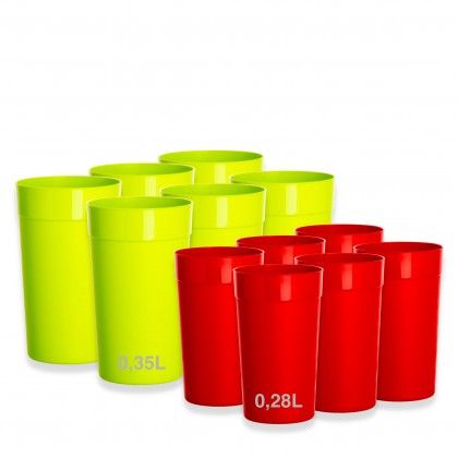 Copo Plstico Redondo 350ml 7.4X12.4cm Pack 6