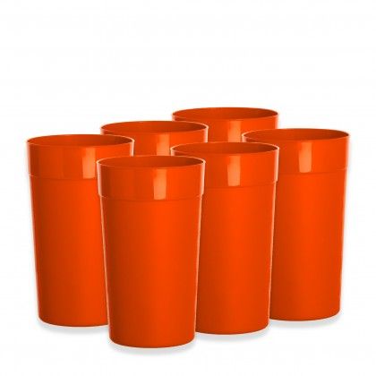 Copo Plstico Redondo 350ml 7.4X12.4cm Pack 6