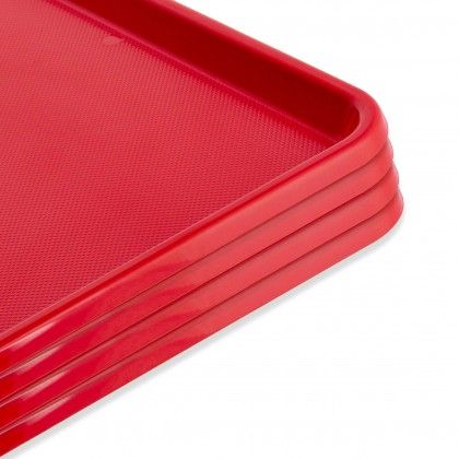 Tabuleiro Abs Self-Service Vermelho 48X36.5X2.5cm