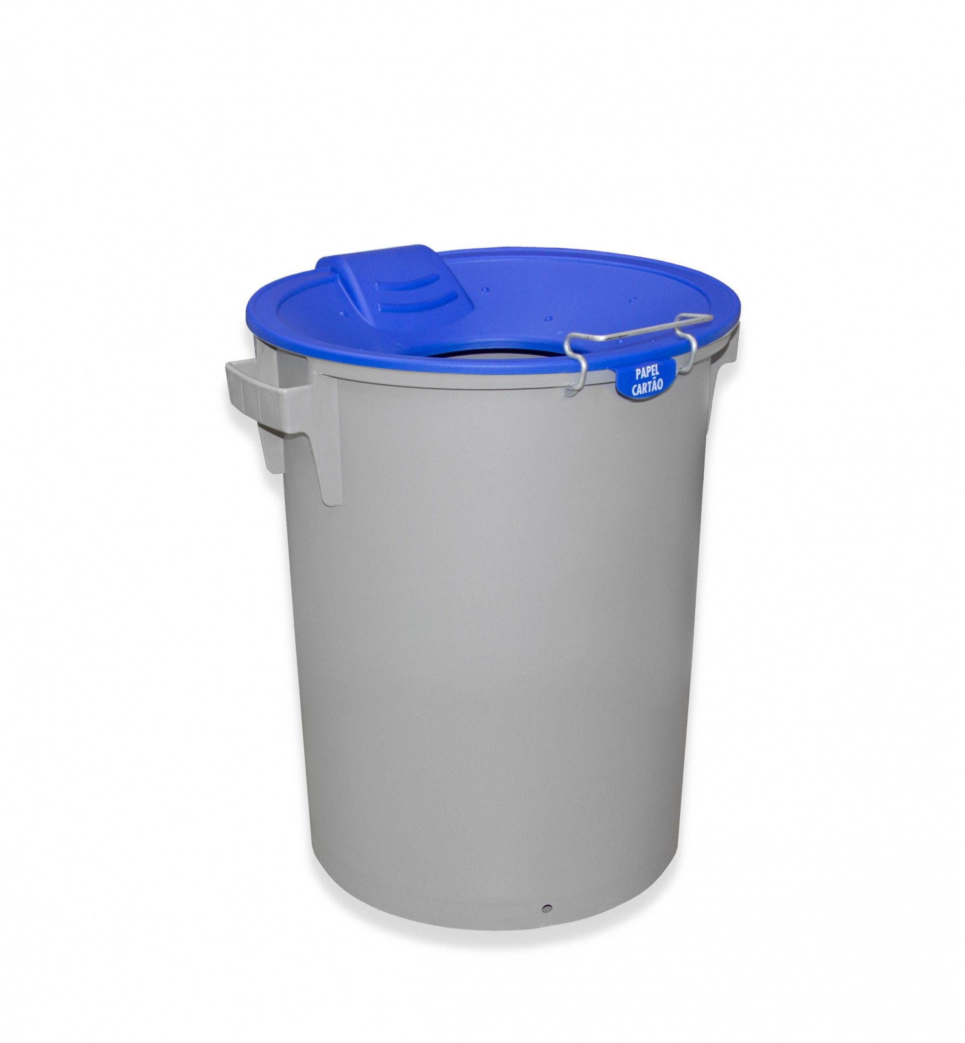 Contentor Eco Cinzento com Tampa Funil Azul 52l 48X50X56cm