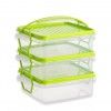 Caixa Hermtica Codil Picnic Retangular com Asa 3X1000ml 19X16X16.6cm