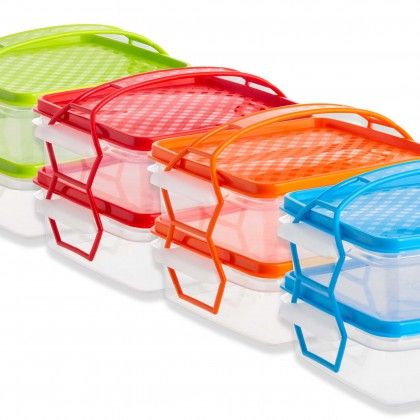 Caixa Hermtica Codil Trio Retangular com Asa 2X1000ml 19X16X11.5cm