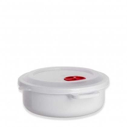 Caixa Hermtica Ding Microondas Redondo com Tampa 1500ml 19X8cm