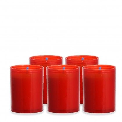 Cirio Cera Nacional Vermelho 4X5.5cm Pack 5