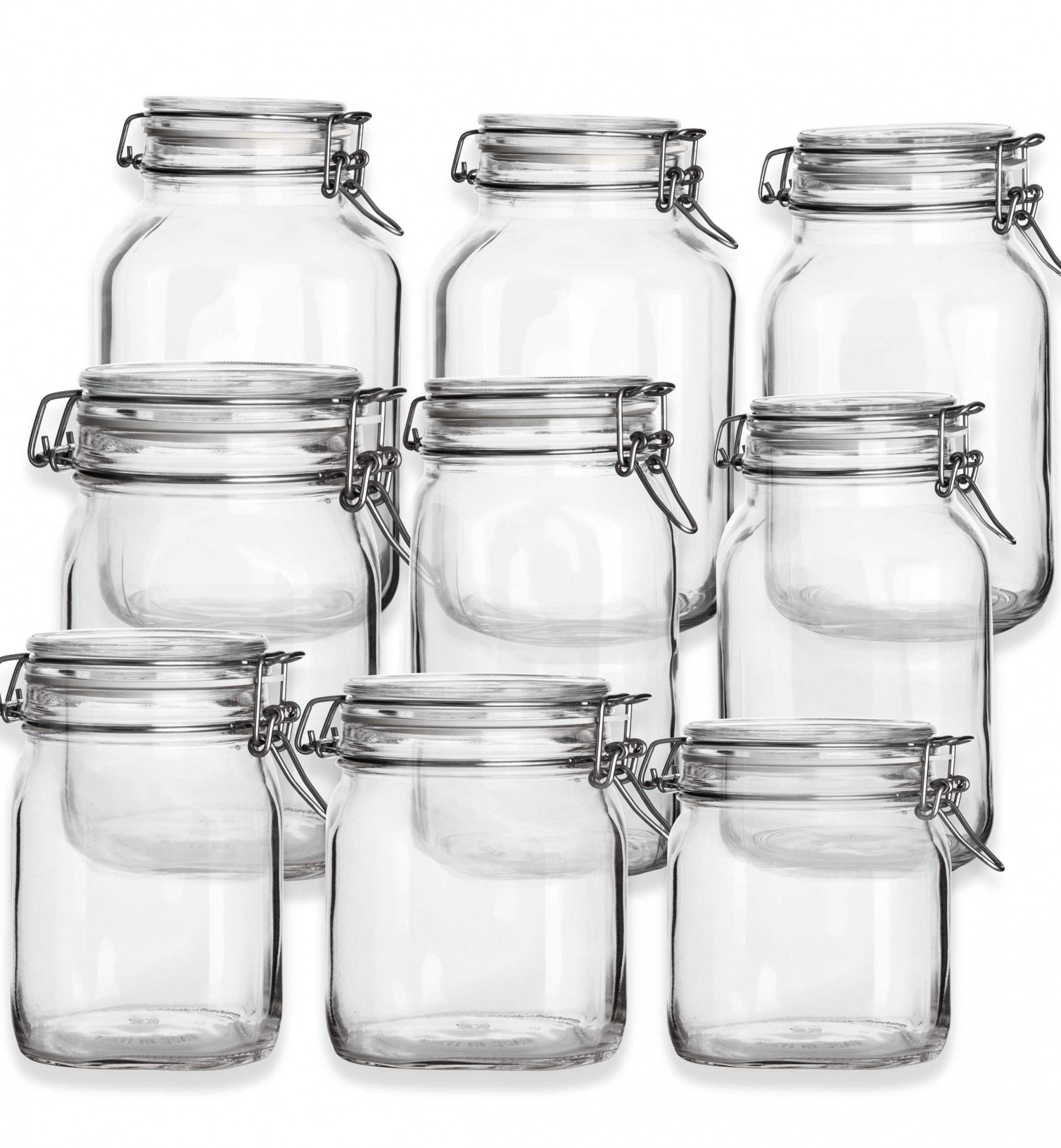 Frasco Hermético Fido com Tampa Fecho Metálico 5000ml 17.5X27.9cm