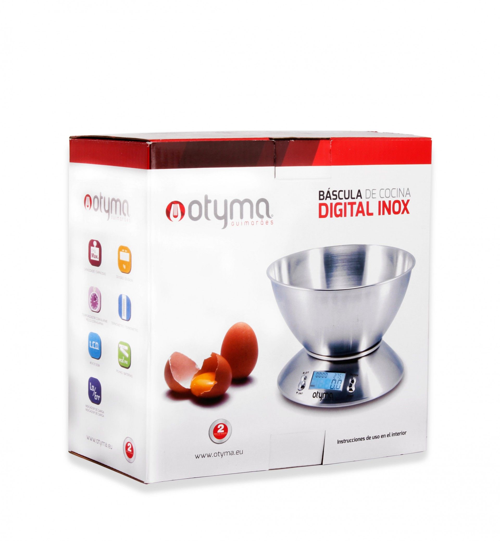 Balança Cozinha Digital Inox com Taça 5kg