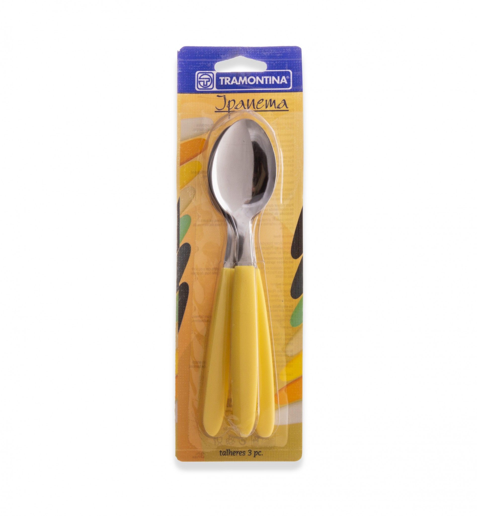IPANEMA COLHER CABO AMARELO PACK 3