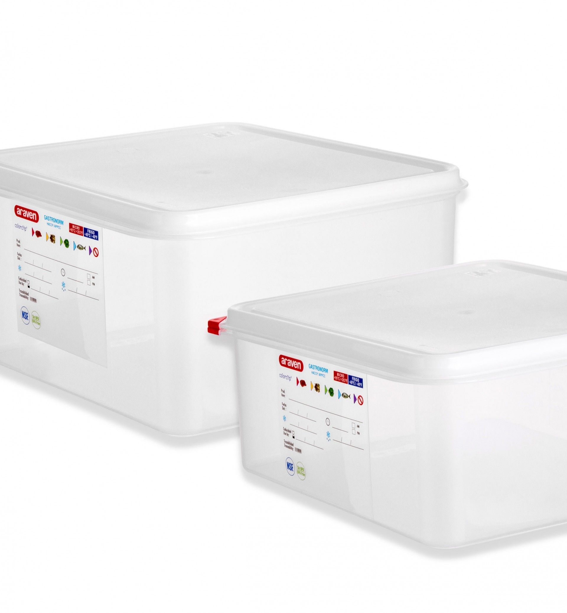 Caixa Hermética Polipropileno Tampa Branca Gn2/3 13.5L 35.4X32.5X15cm