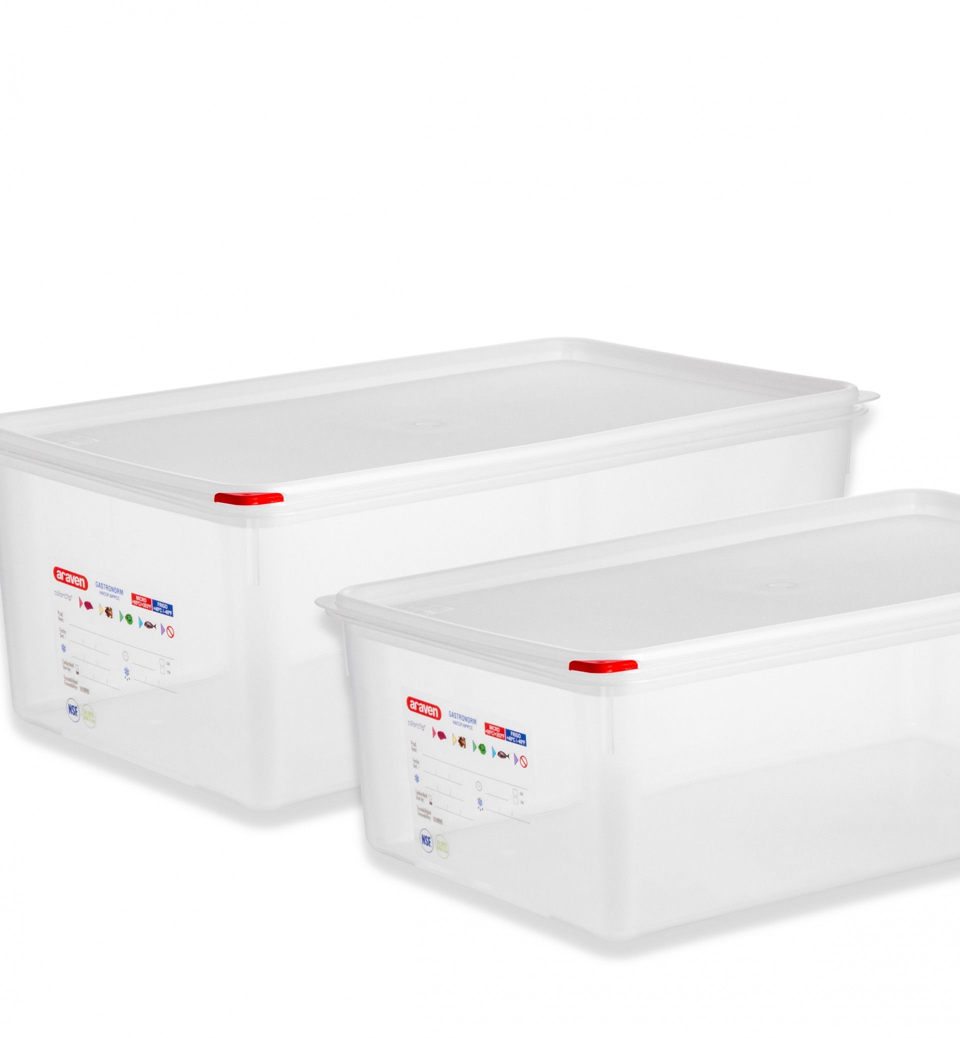 Caixa Hermética Polipropileno Tampa Branca Gn1/1 20.5L 53X32.5X15cm