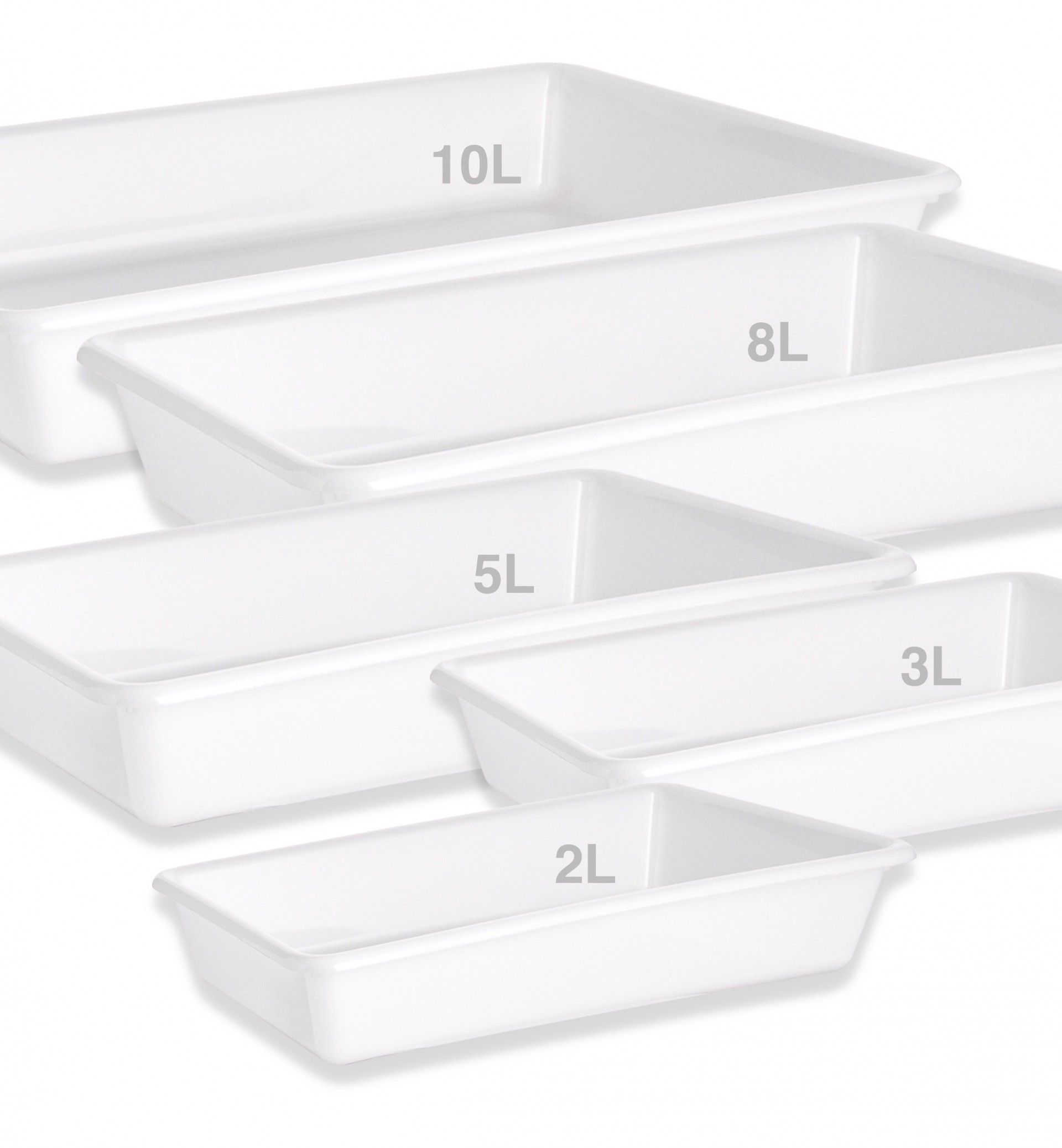 Tabuleiro Polietileno Raso 8L 48.5X33.5X8cm