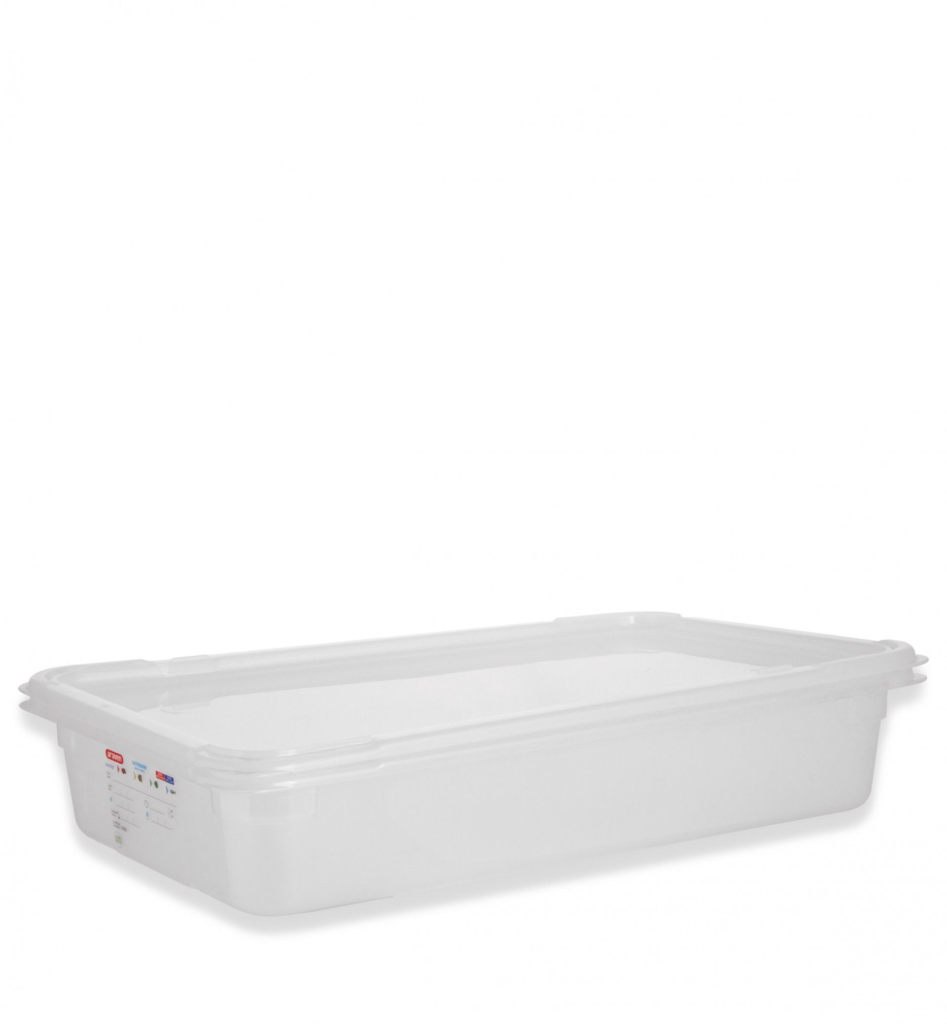 Caixa Hermética Polipropileno Tampa Branca Gn1/1 13L 53X32.5X10cm