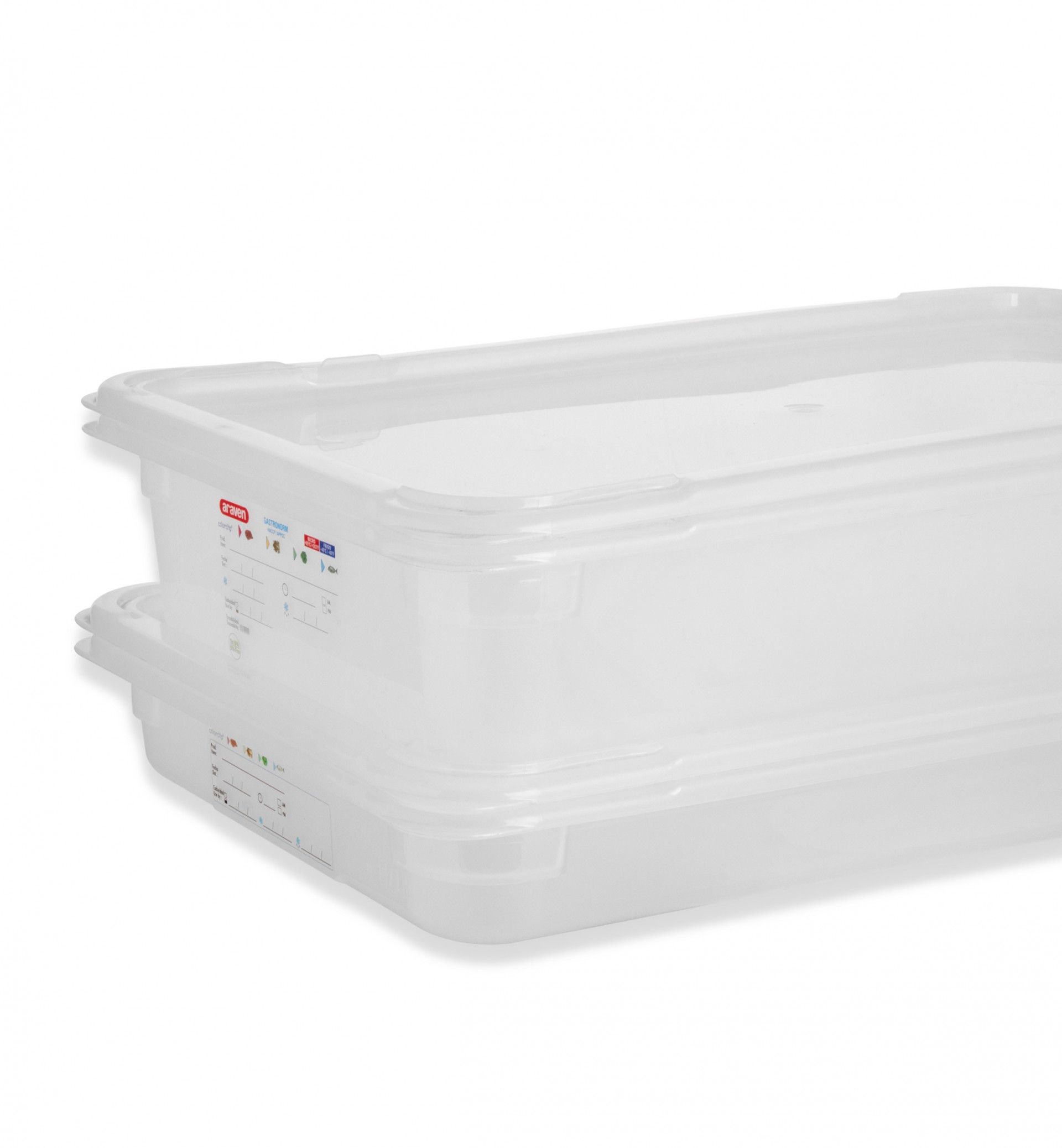 Caixa Hermética Polipropileno Tampa Branca Gn1/1 13L 53X32.5X10cm