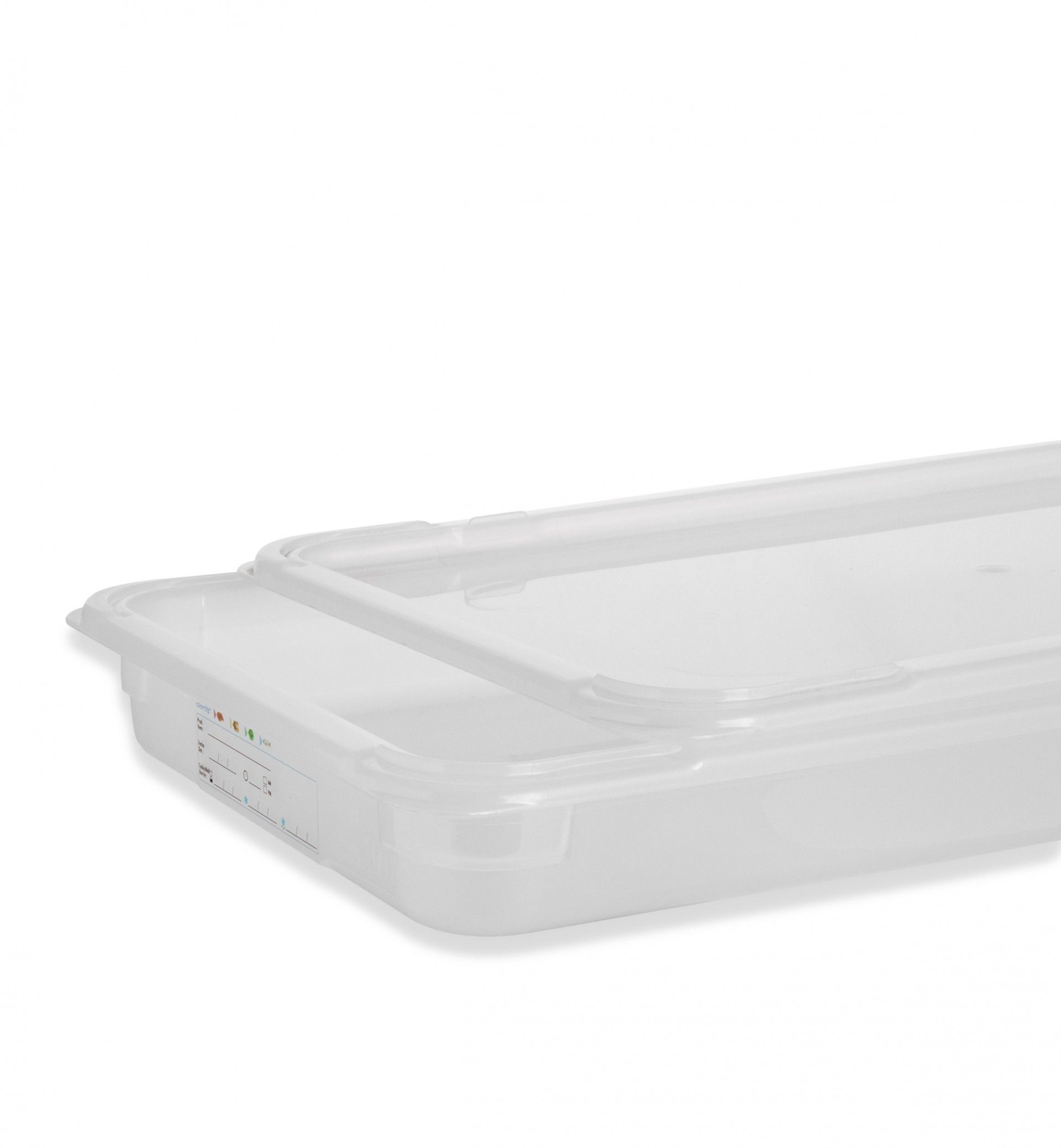 Caixa Hermética Polipropileno Tampa Branca Gn1/2 6L 32.5X26.5X10cm