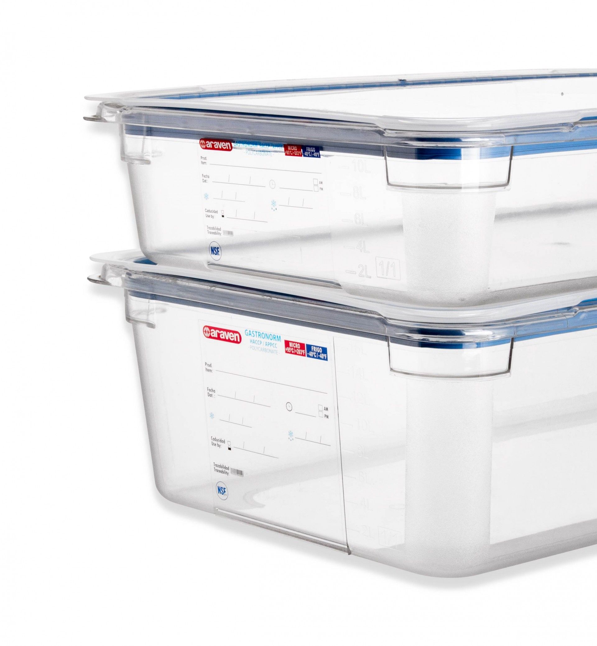 Tabuleiro Policarbonato Gn1/1 8.35L 53X32.5X6.5cm