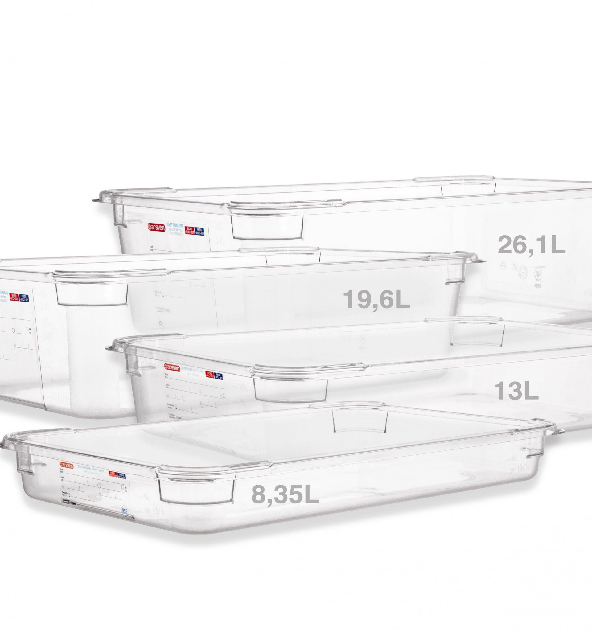 Tabuleiro Policarbonato Gn1/1 8.35L 53X32.5X6.5cm