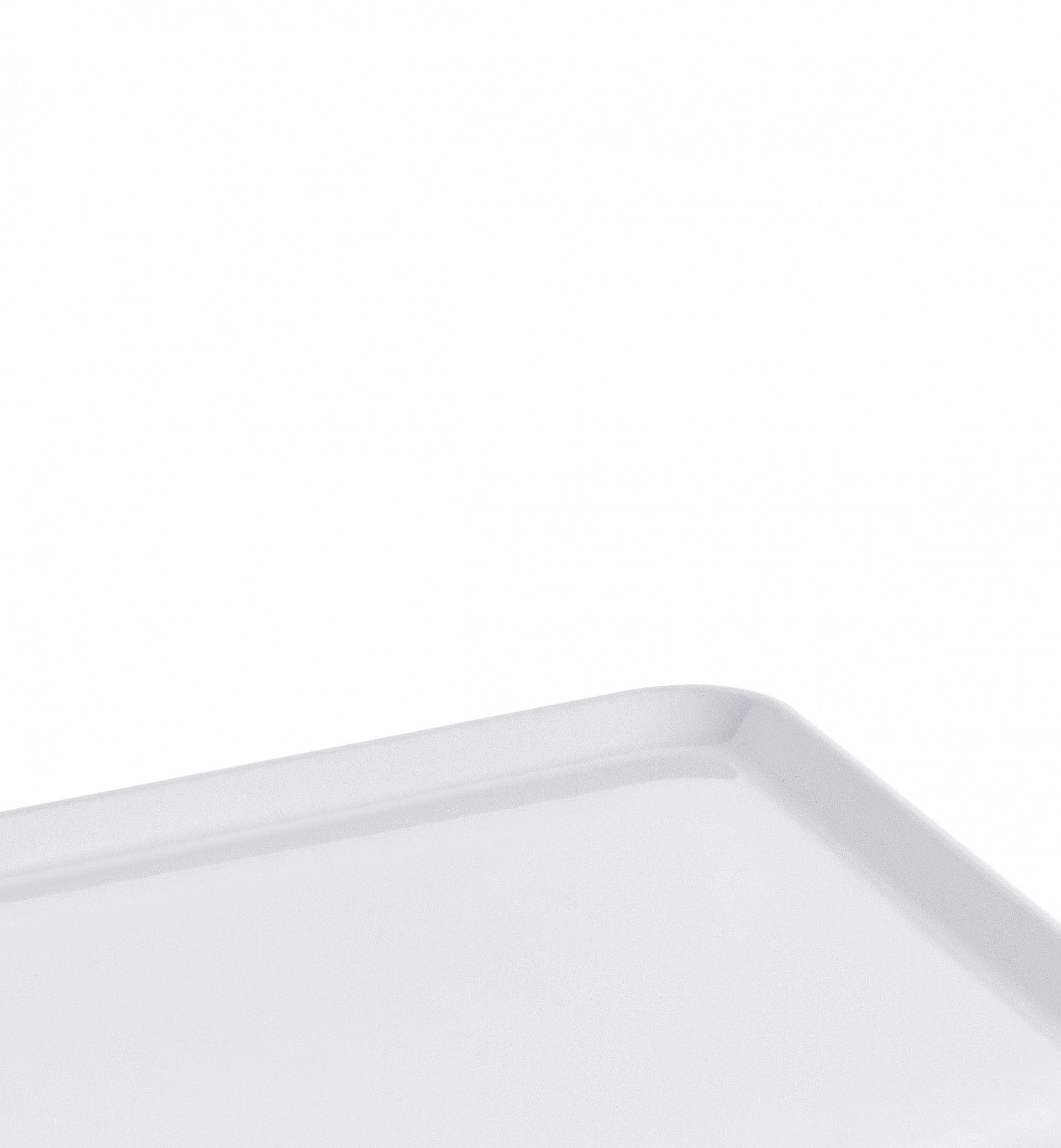 Bandeja Plana Estireno Acrilonitrilo Branco 20X15X1.2cm