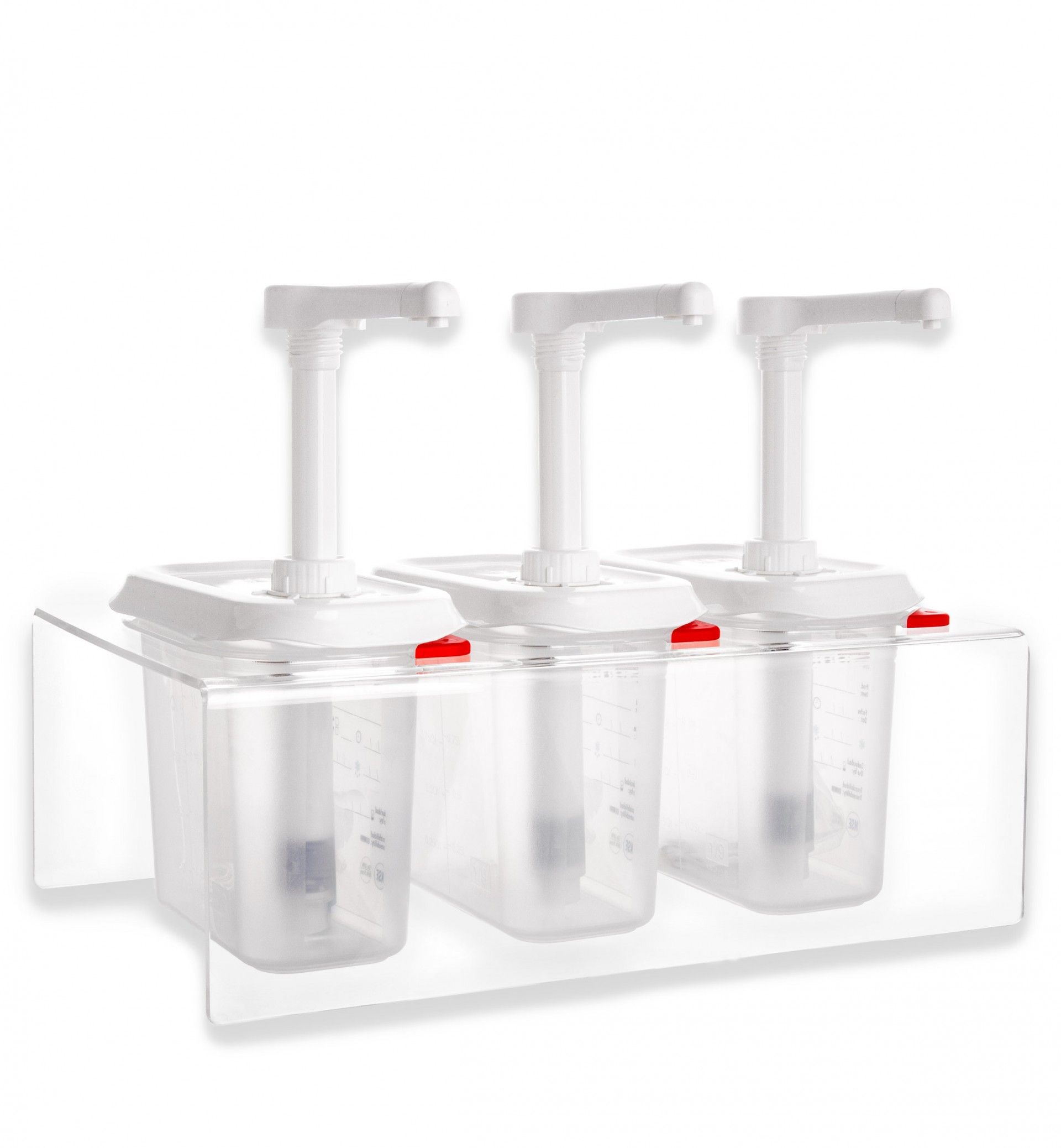 Conjunto 3 Dispensadores Molhos Gn1/9 3X1.5L 38X22.5X19.5cm