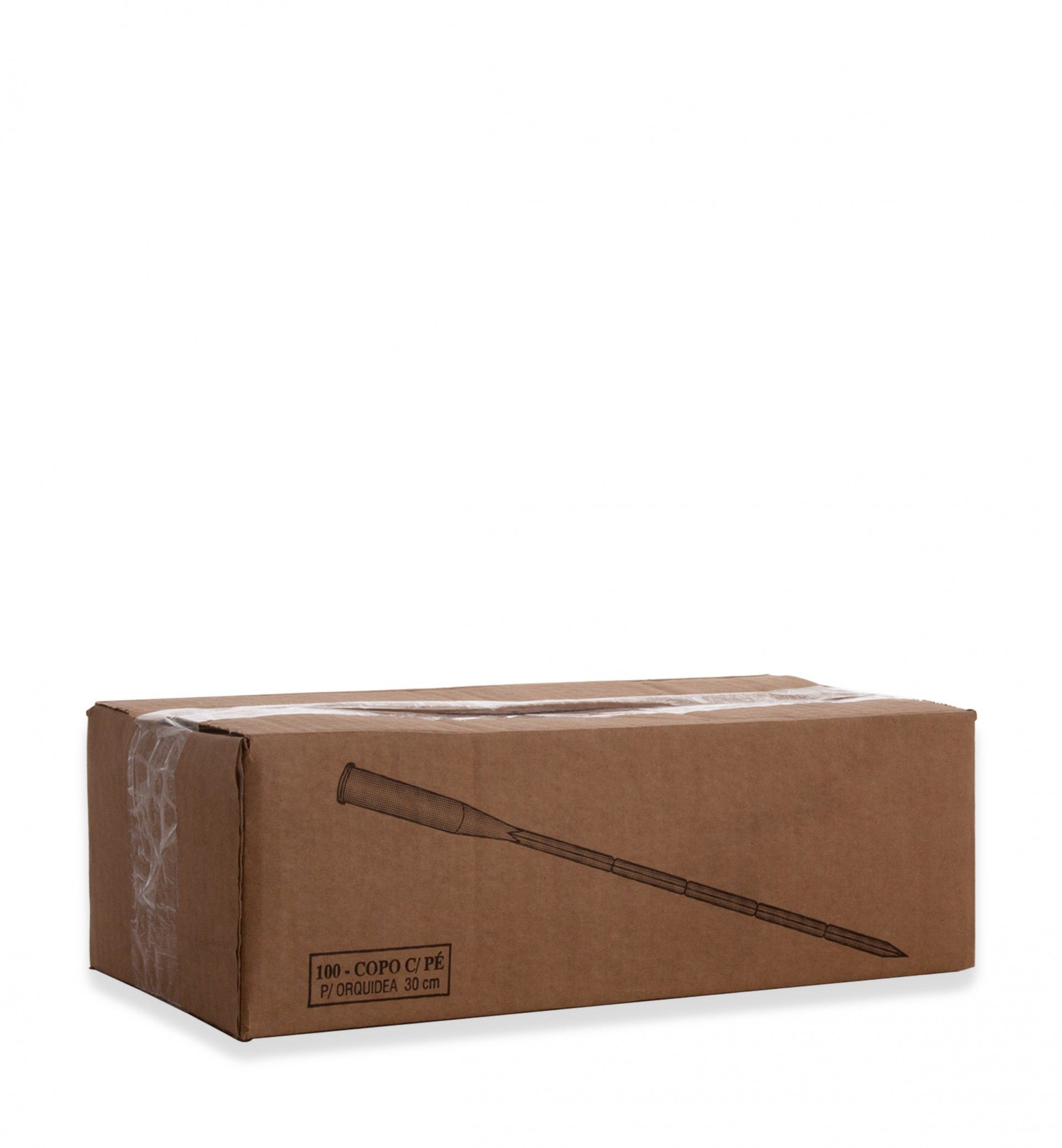 Pé Orquídea com Tampa Verde 30cm Pack 100