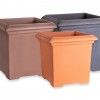 Vaso Plstico Quadrado Liso Terracota N.50 50X50X50cm
