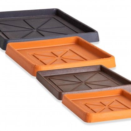 Prato Plstico Standard Quadrado Terracota N.50 50X50X5cm