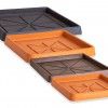 Prato Plstico Standard Quadrado Terracota N.50 50X50X5cm