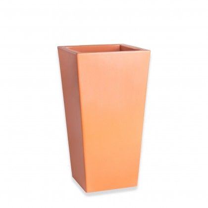 Vaso Plstico Quadrado Alto Terracota N.60 31X31X60cm