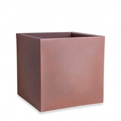 Vaso Plstico Cubo Bronze N.50 50X50X50cm